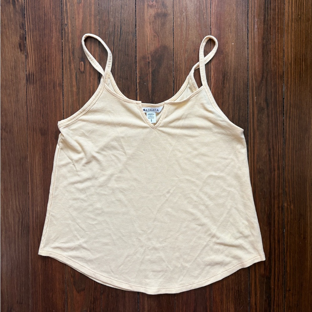 Athleta Light Yellow Sleeveless Relaxed Camisole Pajama